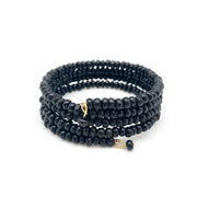 PULSERA MADERA ESPIRAL NEGRO