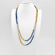 COLLAR XL MADERA AZUL/AMARILLO