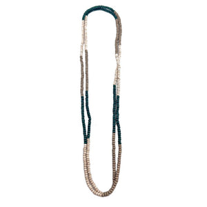 COLLAR XL MADERA VERDE/BLANCO