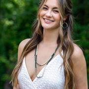 COLLAR XL MADERA VERDE/BLANCO