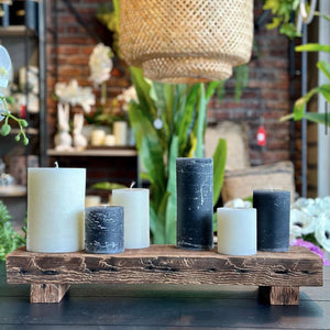 VELA RÚSTICA DARK STONE M 18CM