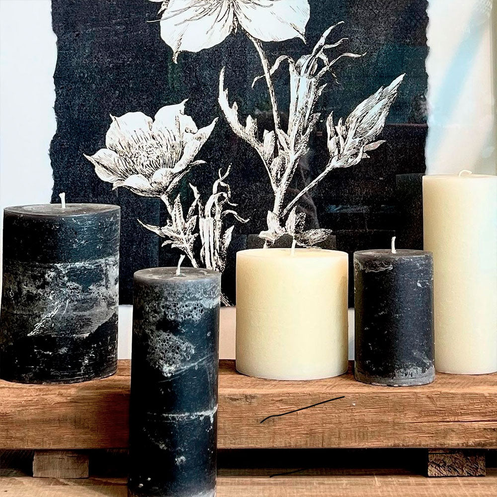 VELA RÚSTICA DARK STONE XL 16CM