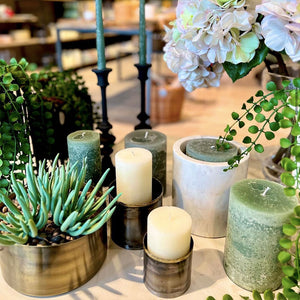 VELA RÚSTICA HUNTER GREEN XL 16CM