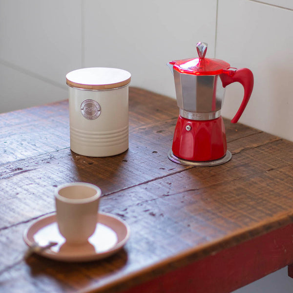 CAFETERA ITALIANA 6 TAZAS ROJA