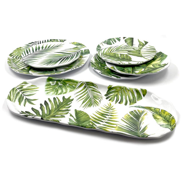 PLATO COMIDA MELAMINA FLAMINGO PALM