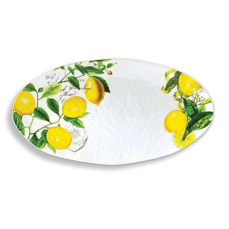 FUENTE OVALADA MELAMINA LEMON BASIL