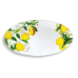 FUENTE OVALADA MELAMINA LEMON BASIL