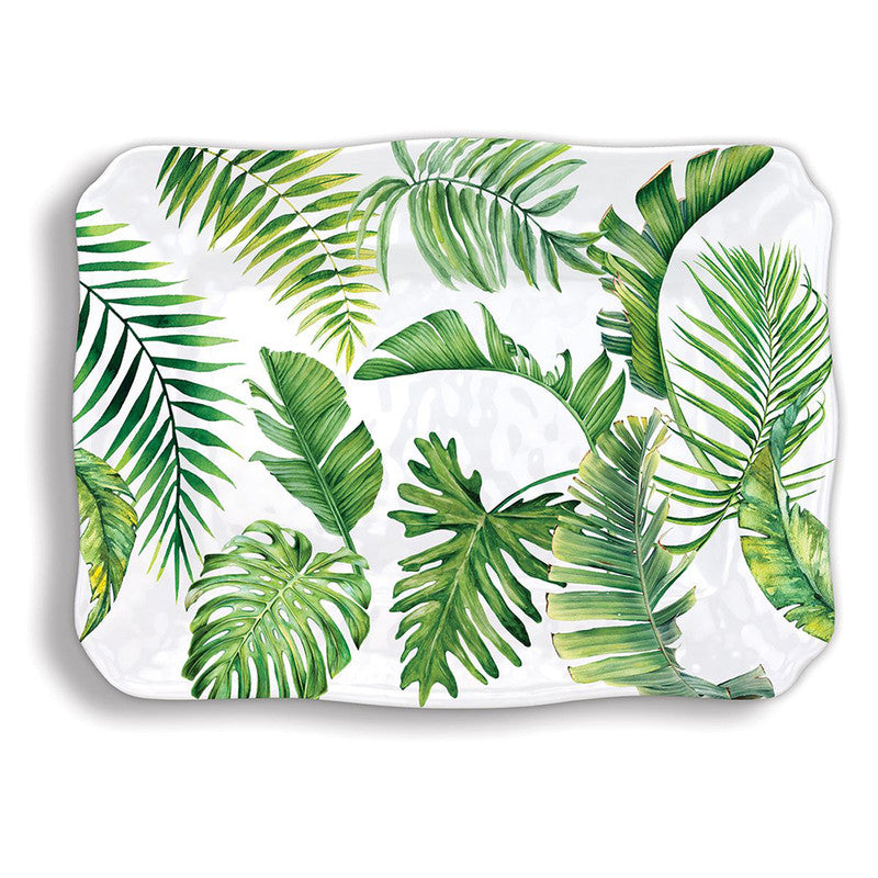 FUENTE RECTANGULAR DE MELAMINA FLAMINGO PALM