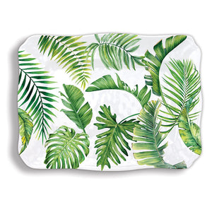 FUENTE RECTANGULAR DE MELAMINA FLAMINGO PALM