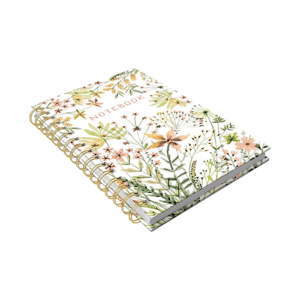 CUADERNO ANILLADO MEDIANO TAPA DURA - WILD FLOWERS