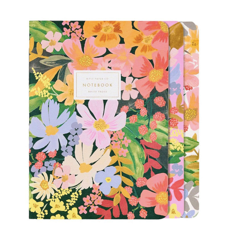 LIBRETA CANVAS MARGARITAS - SET DE 3