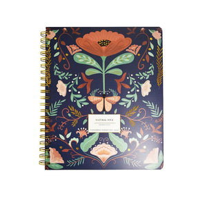 CUADERNO TAPA DURA CUADRICULADO - NATURE NAVY