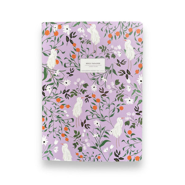 LIBRETA MEDIANA COMPOSICIÓN - BIRDS LILA