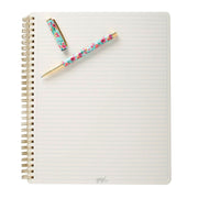 BOLIGRAFO METALICO - FLORES F/CELESTE