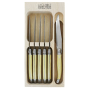 SET 6 CUCHILLOS POSTRE HUESO