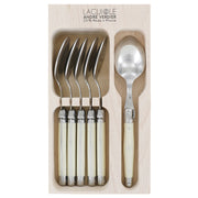 SET 6 CUCHARAS POSTRE IVORY