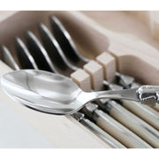 SET 6 CUCHARAS POSTRE IVORY