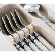 SET 6 CUCHARAS POSTRE IVORY