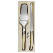 SET PALETA TORTA Y CUCHILLO IVORY