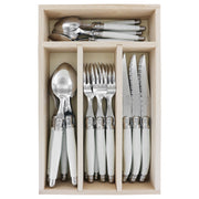 SET CUBIERTOS 24 UNIDADES BLANCO TIZA