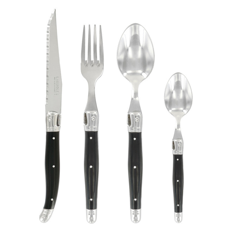 SET CUBIERTOS 24 UNIDADES NEGRO