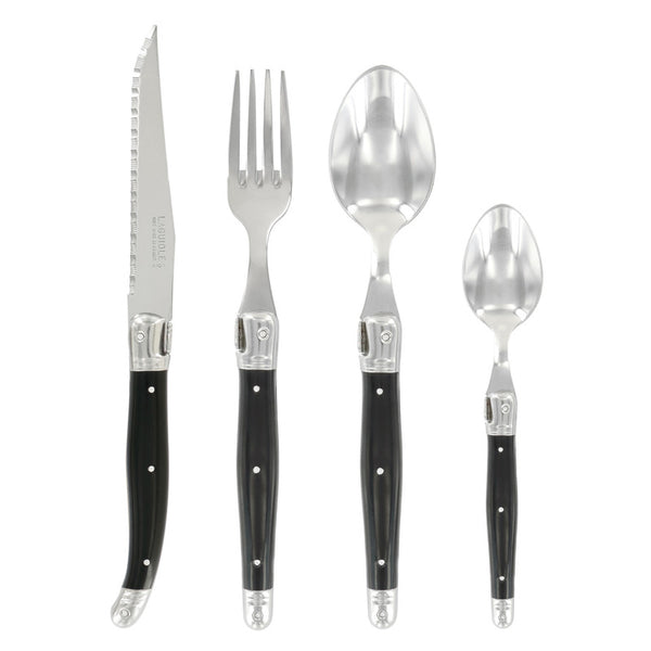 SET CUBIERTOS 24 UNIDADES NEGRO