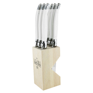 SET 6 CUCHILLOS COMIDA BLANCO