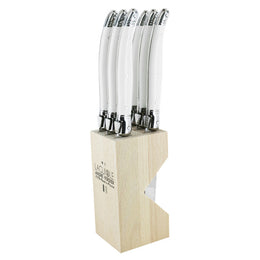 SET 6 CUCHILLOS COMIDA BLANCO