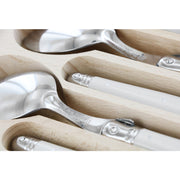 SET 6 CUCHARAS COMIDA BLANCO