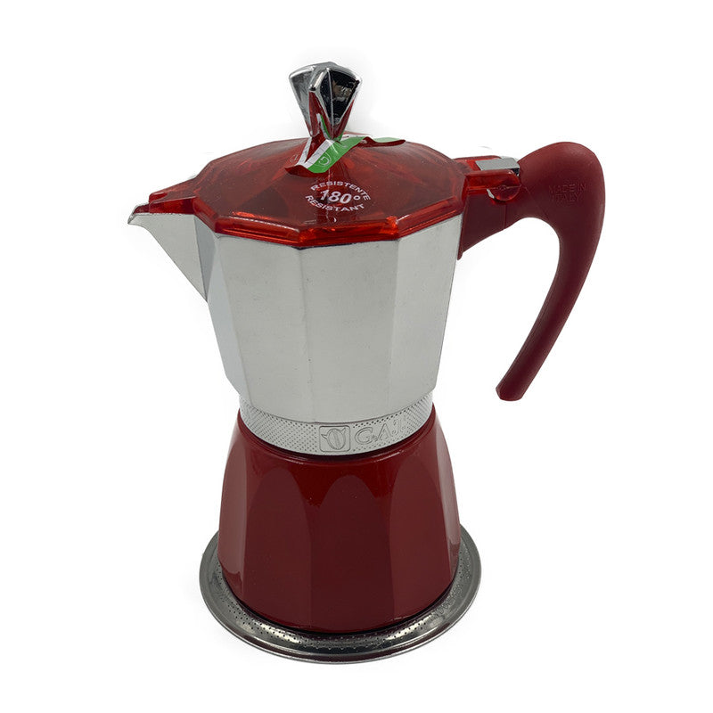 CAFETERA ITALIANA 6 TAZAS ROJA