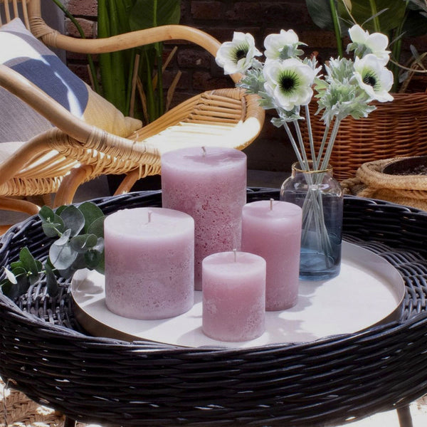 VELA RÚSTICA SOFT PINK L 10CM