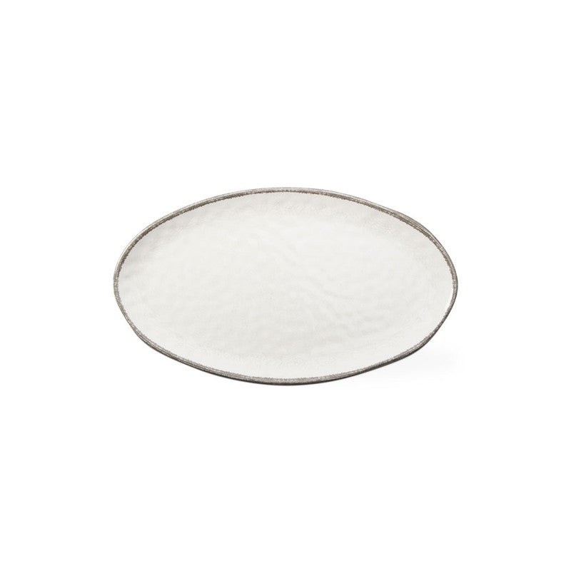FUENTE OVALADA PLANA MELAMINA IVORY