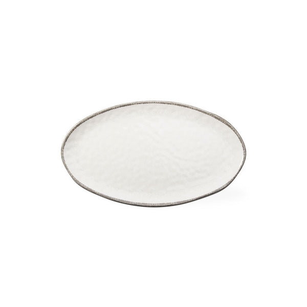 FUENTE OVALADA PLANA MELAMINA IVORY