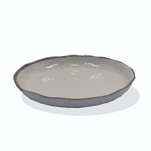 PLATO TIPO FUENTE BAJA DE MELAMINA IVORY