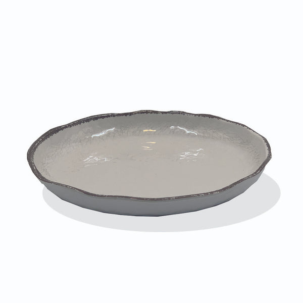PLATO TIPO FUENTE BAJA DE MELAMINA IVORY