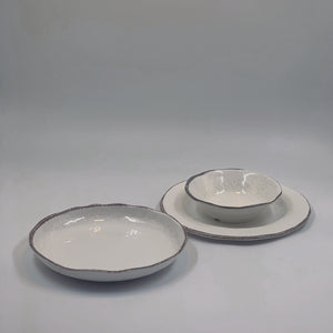 PLATO TIPO FUENTE BAJA DE MELAMINA IVORY