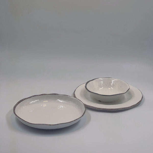 PLATO TIPO FUENTE BAJA DE MELAMINA IVORY