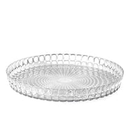 BANDEJA TIFFANY REDONDA TRANSPARENTE