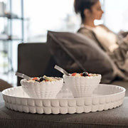 BANDEJA TIFFANY REDONDA BLANCA