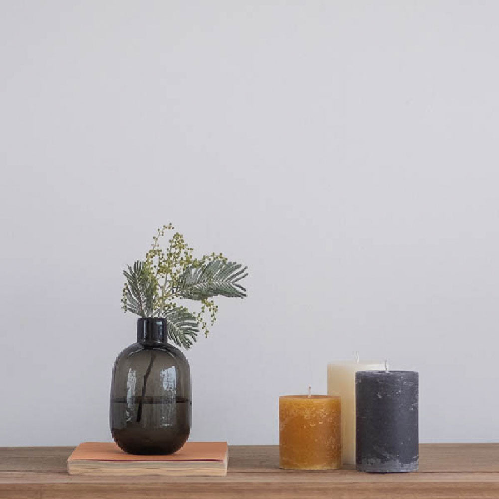 VELA RÚSTICA MUSTARD XS 8CM