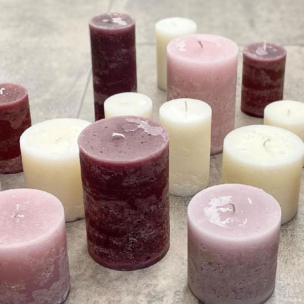 VELA RÚSTICA SOFT PINK M 18CM