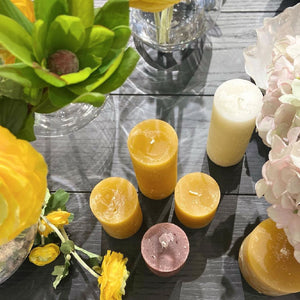 VELA RÚSTICA MUSTARD S 12CM