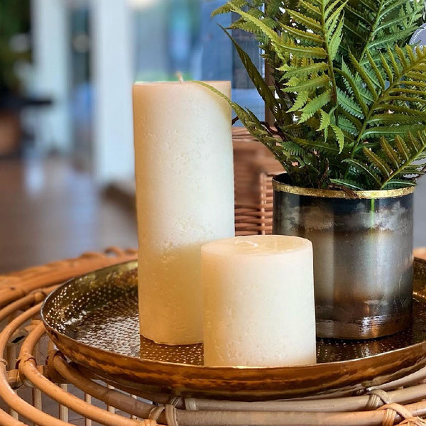 VELA RÚSTICA IVORY S 12CM