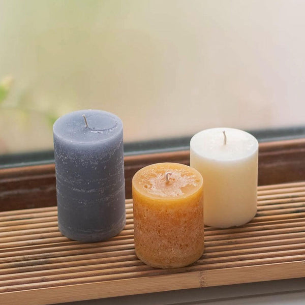 VELA RÚSTICA MUSTARD S 12CM